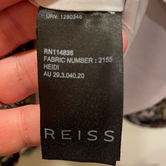 REISS Heidi Snake Print Flared Dress - Picture 6 of 10